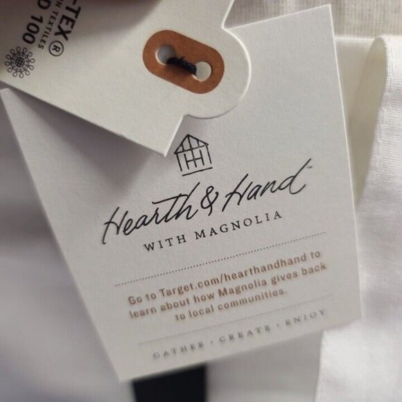 Hearth & Hand with Magnolia Tick Stripe with Contrast Hem Duvet & Sham Set, Twin - Picture 5 of 5